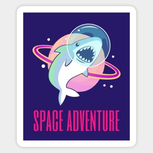 Space Adventure Shark Sticker